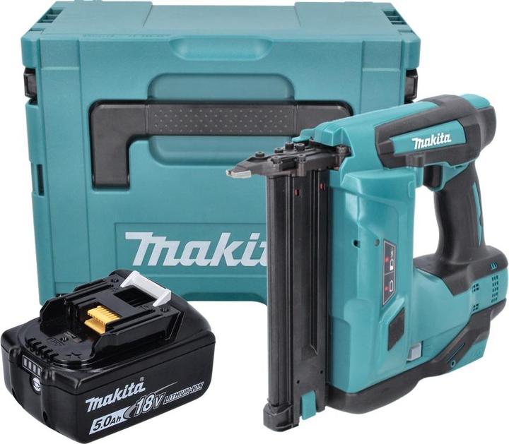 Produktbild Makita DBN 500 T1J Akku Stauchkopfnagler 15-50 mm 90° 18 V mit 1x 5,0 Ah Akku im MakPac - ohne Ladeg