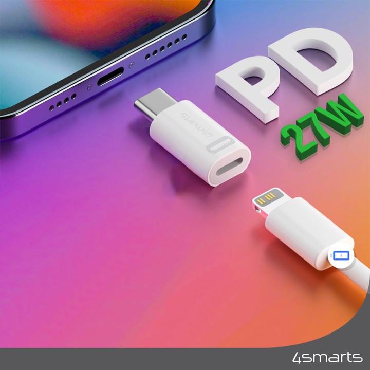 Actual product image 4smarts Lightning – USB type C (0.01 m, USB 2.0)