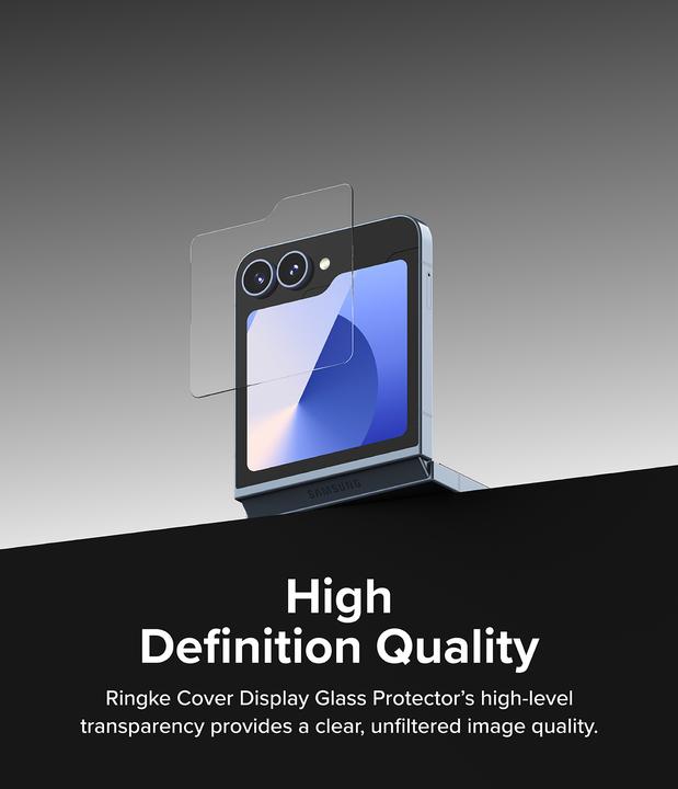 Actual product image Ringke Screen Protector for Galaxy Z Flip 6 COVER DISPLAY PROTECTOR GLASS 2 pack (2 Piece, Samsung Galaxy Z Flip6, Samsung Galaxy Z Flip7 FE)