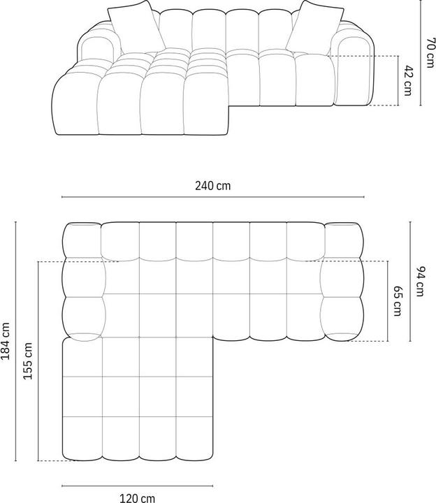 Actual product image Cosmopolitan Design Treno (Corner sofa)