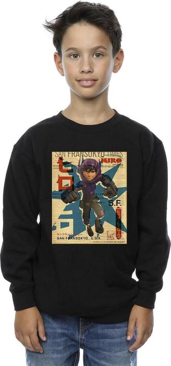 Produktbild Disney Big Hero 6 Baymax Hiro Newspaper Sweatshirt Jungen (152, 158)