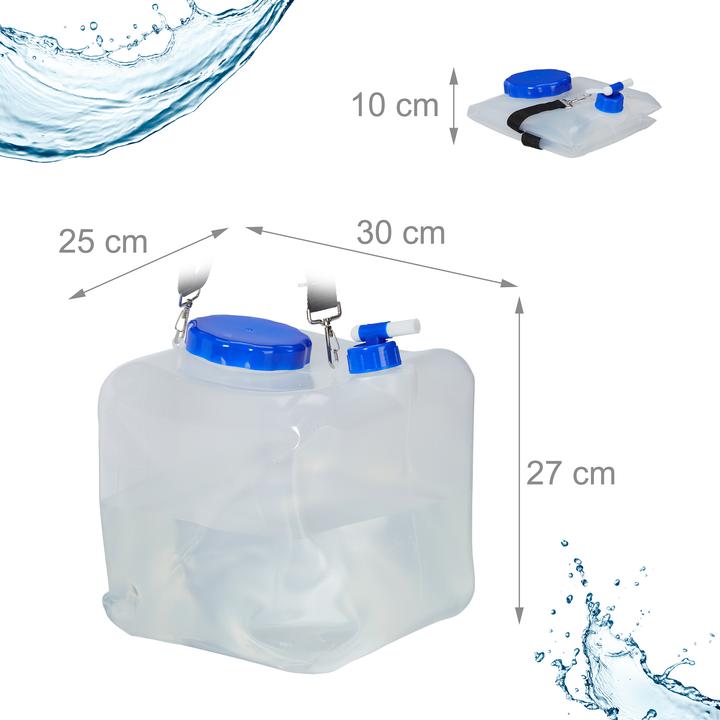 Image du produit Relaxdays Bidon pliable de 15 litres, lot de 2