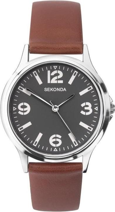 Produktbild Sekonda Quarz Lederarmbanduhr Für Männer (Analoguhr, 42 mm)