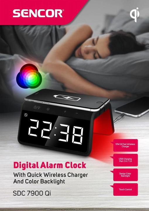 Produktbild Sencor Digital clock with alarm clock and SDC 7900QI wireless charger