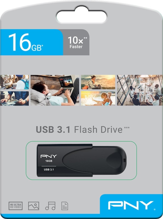 Produktbild PNY Attaché 4 3.1 (16 GB, USB-A, USB 3.1)
