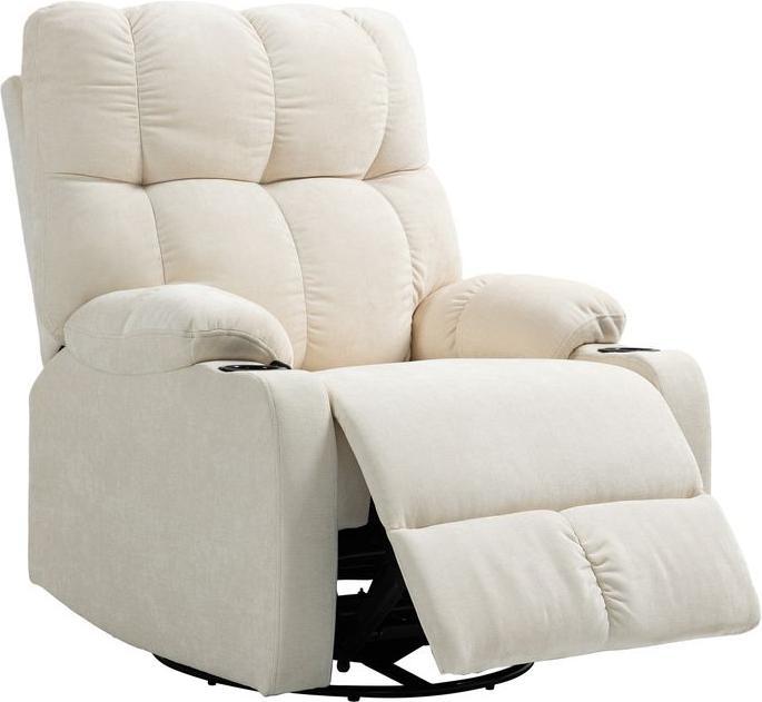 Image du produit Swisshandel24 Relaxsessel Drehbar Fernsehsessel mit Liegefunktion, Schaukelfunktion Beige