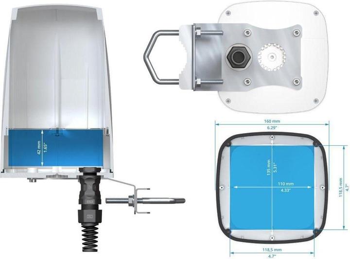 Produktbild Quwireless AM52GS - QuSpot 5GLTE MIMO 2x2 GPS (2G, 3G, 5G)