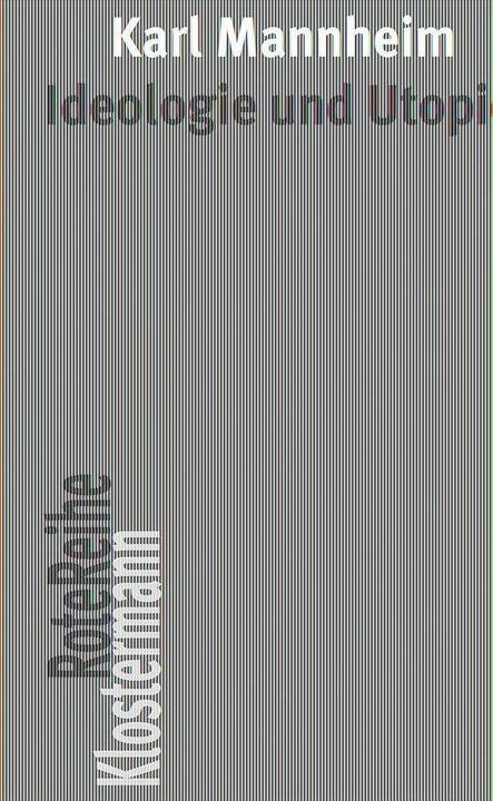 Produktbild Ideologie und Utopie (Deutsch, Karl Mannheim, 2015)