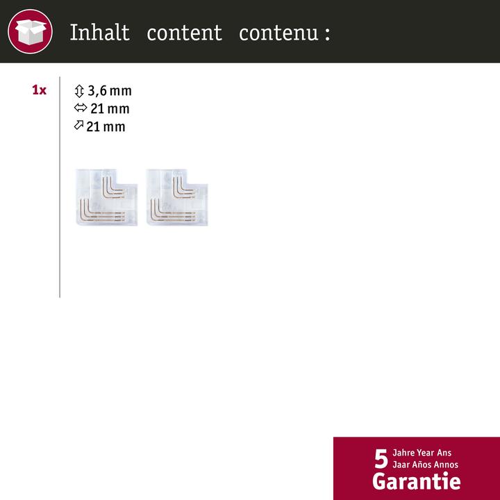 Produktbild Paulmann MaxLED Full-Line COB Connector Ecke (RGBW, 2.10 cm, Indoor)
