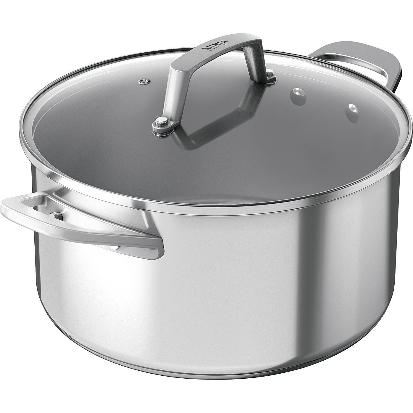 Ninja NIA Bratentopf 20cm Edelstahl, Pfanne + Kochtopf, Silber