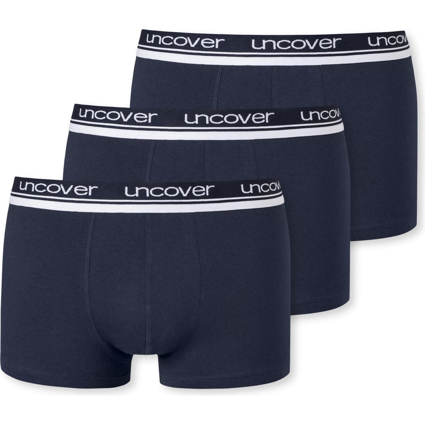 Uncover by Schiesser, Herren, Unterhosen, Boxershort Casual Figurbetont, Blau, (3XL, 3er Pack)