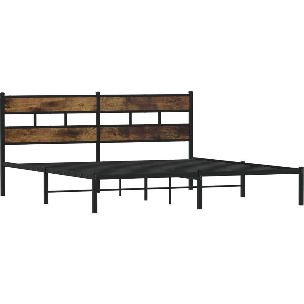 Thumbnail - VidaXL, Bett, Bett ohne Matratze Räuchereiche (180 x 200 cm)