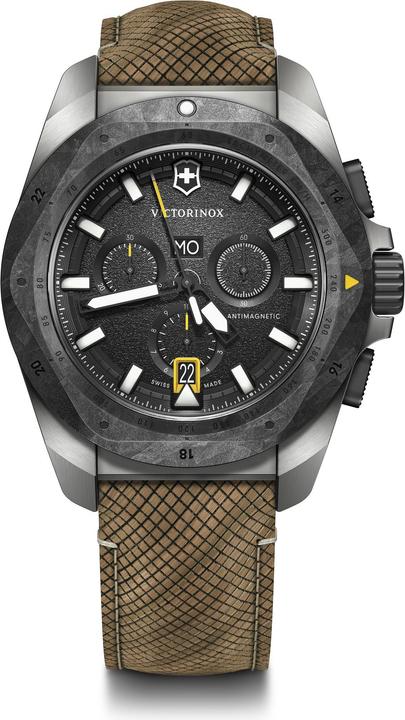Actual product image Victorinox I.N.O.X. Chrono 43, SIR, BLK dial,BRN structured m (Swiss made, Chronograph, 43 mm)