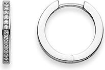 Immagine prodotto Natsumi Schmuck Creoli pieghevole piatto Argento 925 Zirconia (Argento 925)