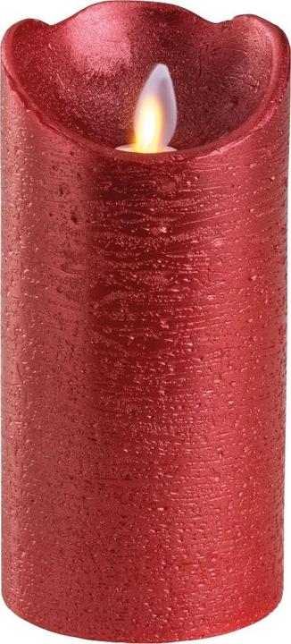 Actual product image Lumineo LED flickering candle indoor red 7.5 x 15 cm (1 x)
