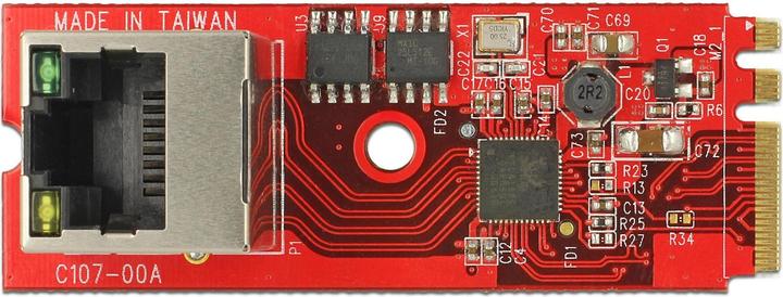 Actual product image Delock M.2 Key A+E network card, 1Gbps (M.2 A Key, M.2 E Key)