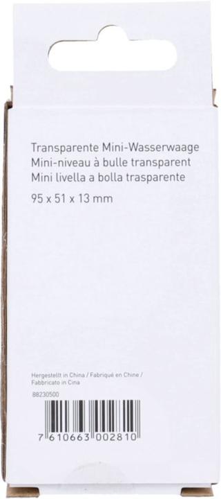 Actual product image Tegro Mini acrylic glass spirit level (9.50 cm)