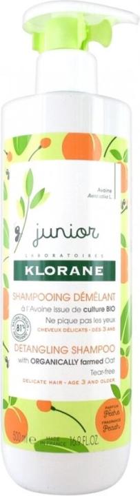 Klorane Junior Pfirsich Entwirrendes Shampoo (500 ml) (500 ml, Flüssiges Shampoo)
