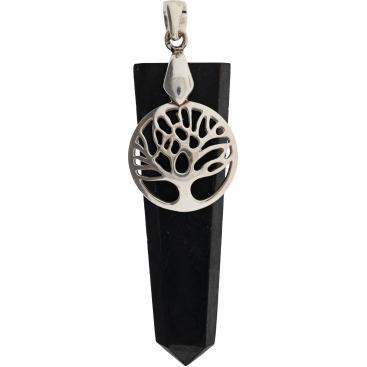 Berk, Ciondolo collana, Schungit-Anhänger Lebensbaum, (Shungite)