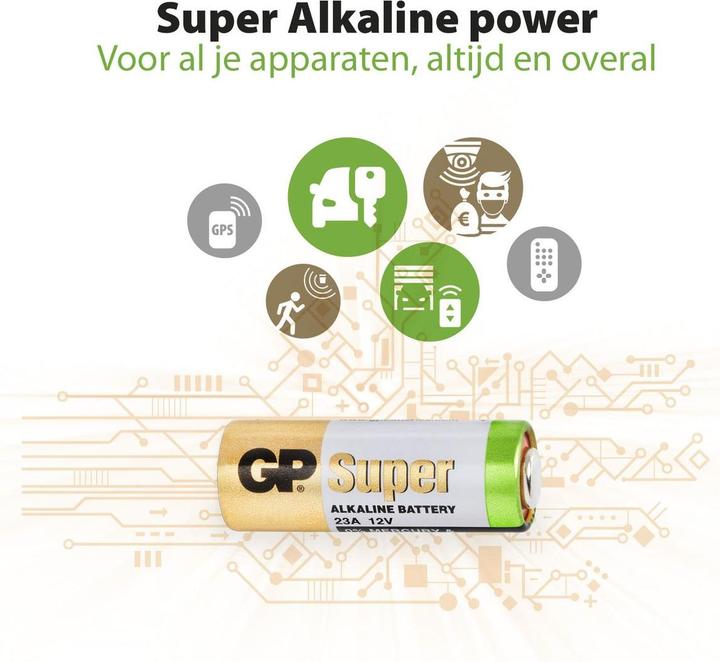 Produktbild GP Batteries Super Alkaline Batterie A23 (1 Stk., A23, 55 mAh)