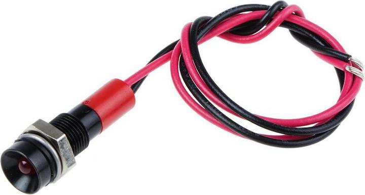 Produktbild RS PRO 6mm vertieft schwrz LED Drähte rot 12VDC