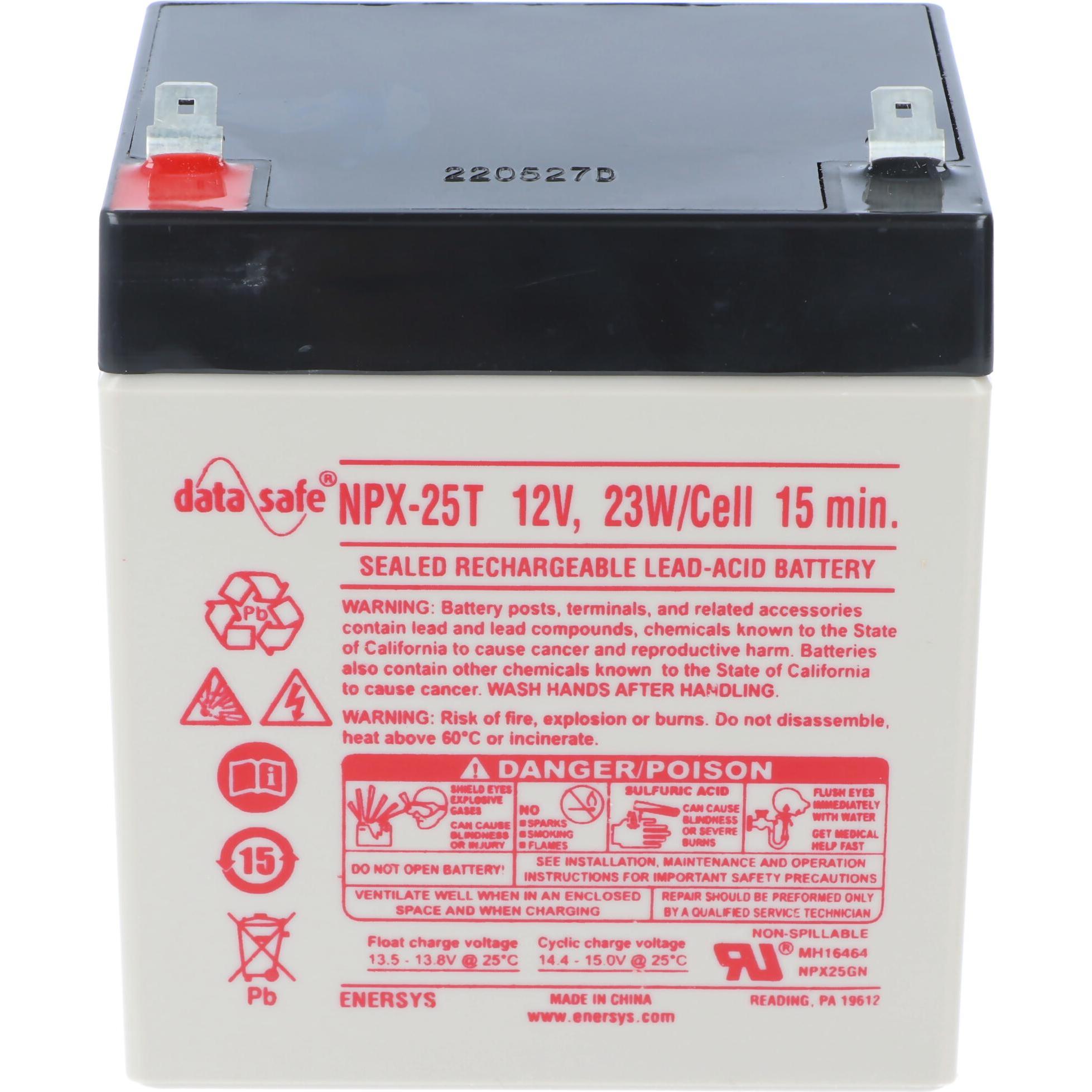 Thumbnail - Hawker Energy, Fahrzeugbatterie, Hawker Enersys Blei-Säure-Batterie Wechselrichter DataSafe NPX25-12 12V 5Ah F6.35 (12 V...