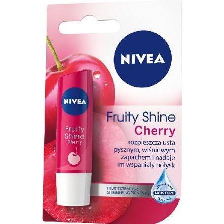NIVEA, Lippenstift + Lipgloss, 24H - Mett-In Moisture Nourishing Cherry Shine Lipstick 4.8G (Cherry Shine)