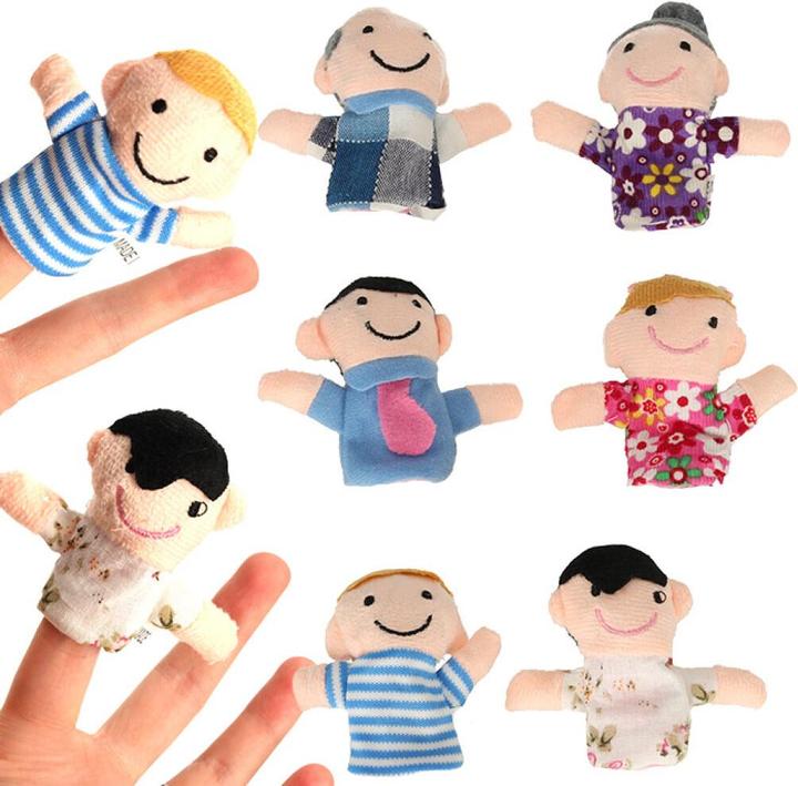 Produktbild Ikonka Plüsch-Maskottchen Fingerpuppen Familie 6St.