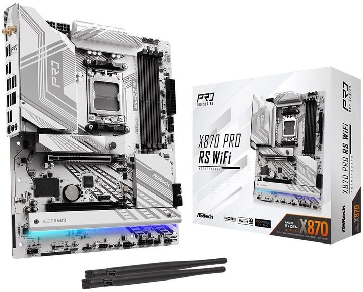 Actual product image AsRock X870 Pro RS WiFi AM5 (AM5, AMD X870, ATX)