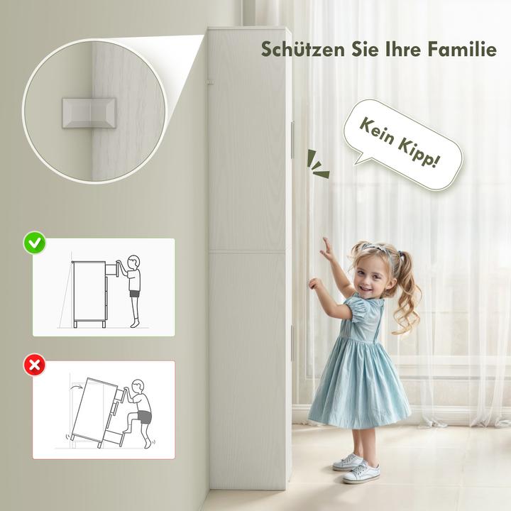 Immagine prodotto Homcom Badezimmerschrank Spanplatte, MDF Weiss (40 x 35 x 180 cm)