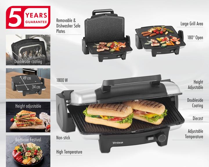 Produktbild Trisa Doppelplatten Grill "Hot Snack"