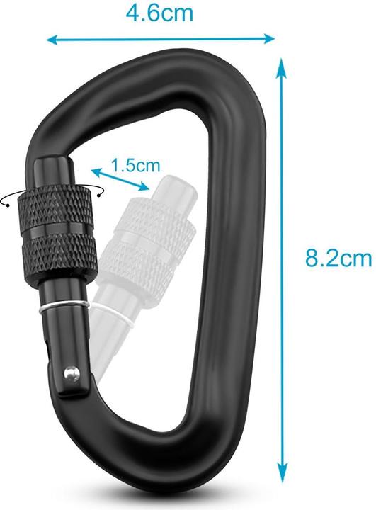 Produktbild Intirilife 4er Set Schwerlast Karabiner