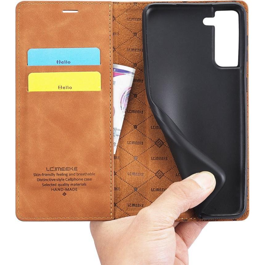 Thumbnail - Cover-Discount Galaxy S22+ - Stand Flip Case Hülle braun (Samsung Galaxy S22+), Smartphone Hülle, Braun