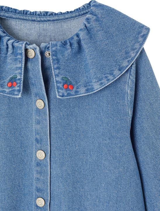 Image du produit Vertbaudet Jeanskleid Mädchen mit Rüschenkragen (128)