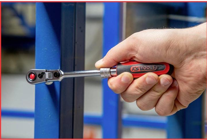 Productafbeelding KS Tools 1/4" SlimPOWER telescopische scharnier omkeerbare ratel (1/4")