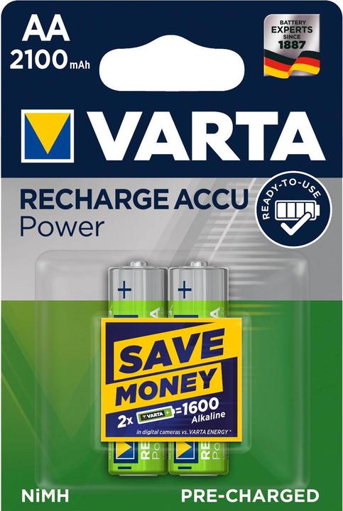Produktbild Varta Recharge Accu Power (2 Stk., AA, 2100 mAh)