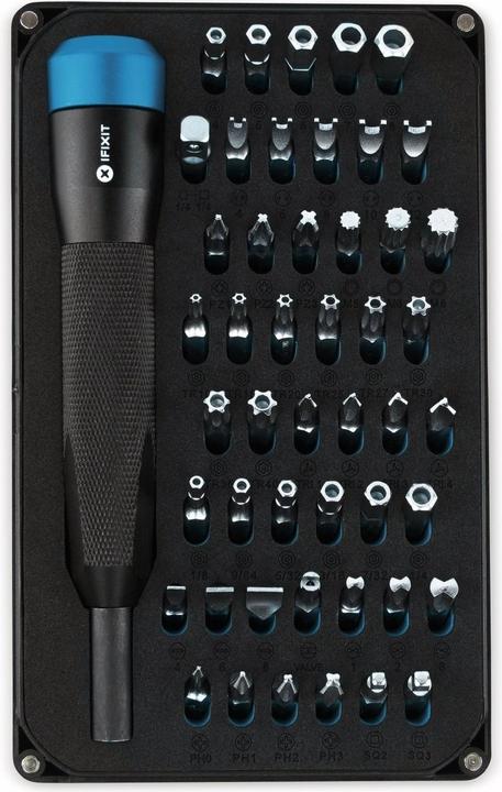 Produktbild iFixit Mahi Precision Bit Set (2, 3, 4, 5, 6, 7, 3/16, TR35, T TR 27, T TR 15, 5/32, T TR 25, 7/32, T TR 30, T TR 20, PH1, PH2, PZ2, PH0, 1/8, PH 3 ∙ PZ 1, PZ 3 ∙ 4, TR40 ∙ 1/4, 9/64 ∙ 4, 3 ∙ 1, 8 mm ∙ 2, 8 mm ∙ TR10)