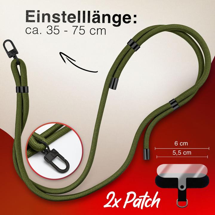 Image du produit Nalia HoldMe Lanyard Handykette - Universal Trageband für Smartphones - Verstellbar, Soft & Elastisch