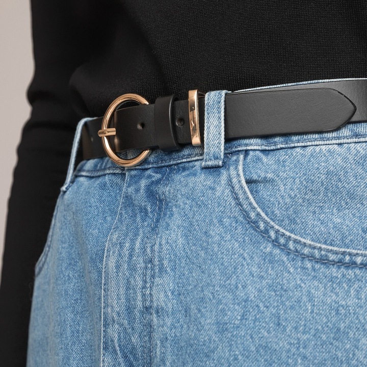 Image du produit La Redoute Collections Ceinture avec boucle dorée (75)