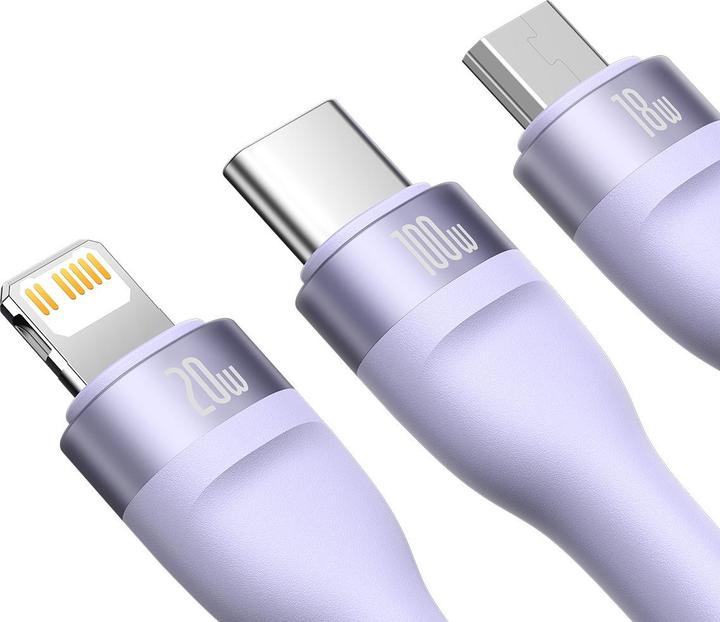 Produktbild Baseus USB C – USB C/Lightning/Micro USB (1.50 m, USB 3.2 Gen 1, 100 W)