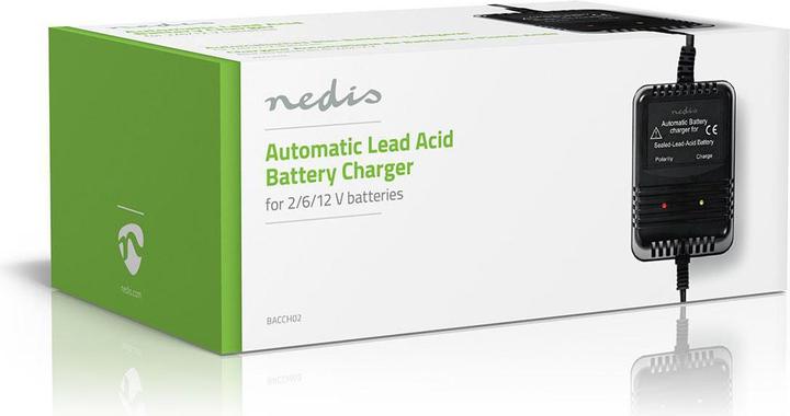 Produktbild Nedis Bleiakkuladegerät - 2/6/12 V - Vollautomatisches Ladegerät - Spannungswahlschalter - Verpolu (1 Stk., Ladegerät ohne Akku)