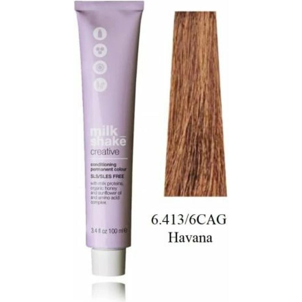 Milk_shake , Haarfarbe, Vopsea Permanenta Creative 6.4136Cag, Blond Inchis Havana, 100Ml (6.4136Cag, Blond Inchis Havana)