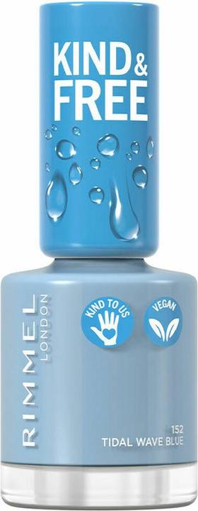 Rimmel London RIMMEL Kind & Free Clean Nail Polish 152 Tidal Wave Blue 8ml (152-Tidal Wave Blue, Colour paint)