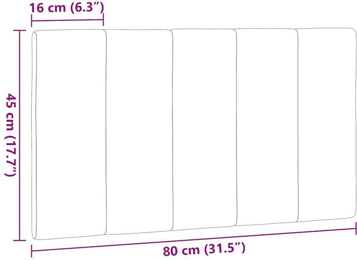 Produktbild vidaXL Kopfteil-Kissen (80 x 3 x 45 cm)
