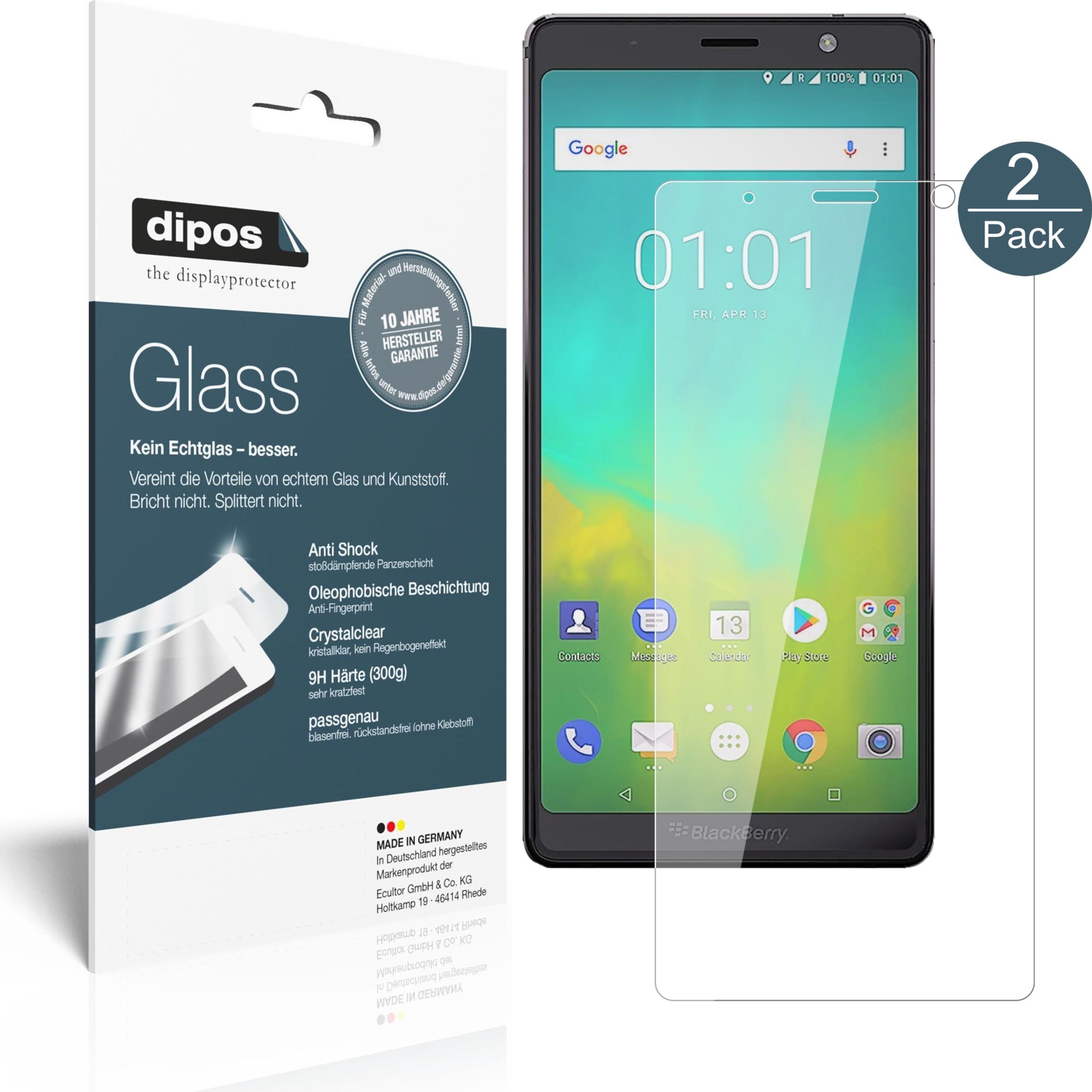 Dipos Displayschutz Anti-Shock (2 Stück, BlackBerry Evolve), Smartphone Schutzfolie, Transparent