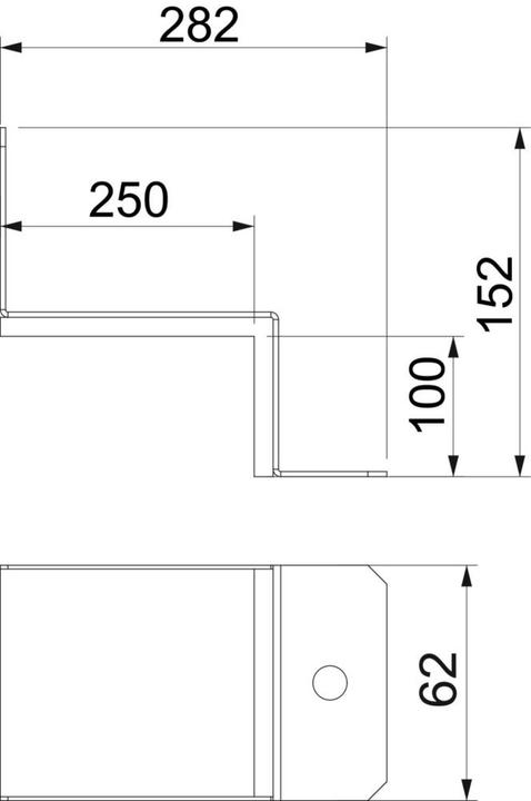 Actual product image OBO Bettermann OBO BSKM-VE 1025RW Connector with seal for corner mounting 100x250, St, L, pure white