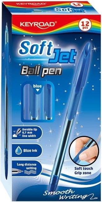 Immagine prodotto Keyroad Klassischer Kugelschreiber 0,7 mm blau (12 Stück) (Blu, 12 x)