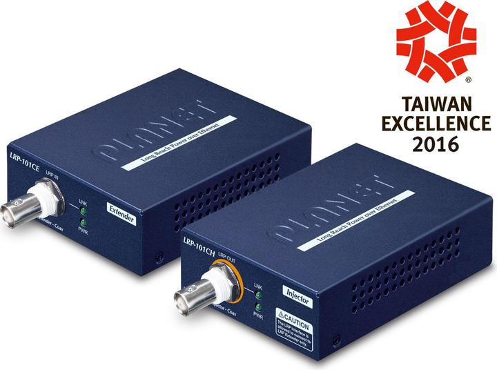 Image du produit Planet Kit extender PoE over coax 1 port Long Reach (LRP-101CH + LRP-101CE)