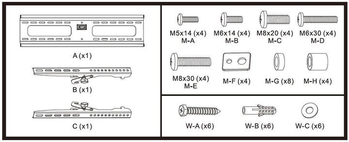 Immagine prodotto Mozi Tilting B2 TV wall mount for 37-70 inch with level (Muro, 37" - 70")