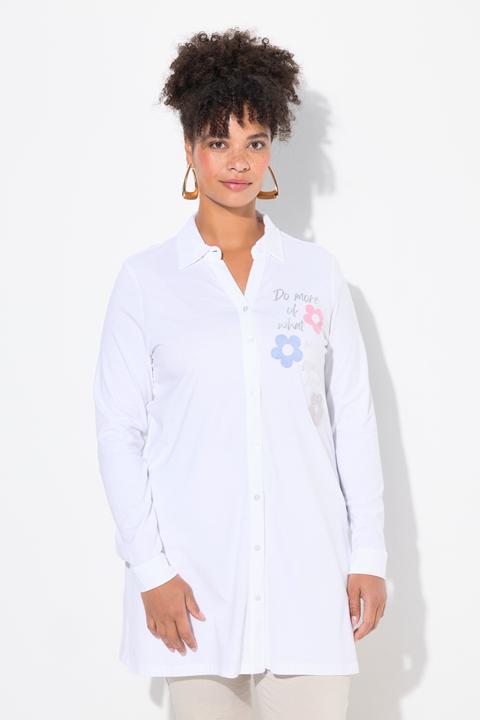 Produktbild Miamoda Jerseybluse, A-Linie, 3D-Blüten, Langarm (52)